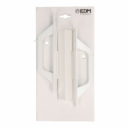 Edm Asa recta con placa modelo 6804, aluminio blanco, 200 x 25 mm