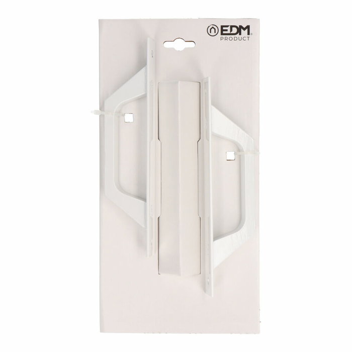 Edm Asa recta con placa modelo 6804, aluminio blanco, 200 x 25 mm Edm Asa recta con placa modelo 6804, aluminio blanco, 200 x 25 mm