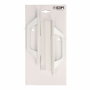 Edm Asa recta con placa modelo 6804, aluminio blanco, 200 x 25 mm
