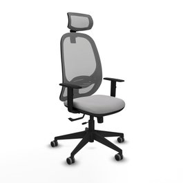 PIQUERAS Y CRESPO Silla de oficina Cilanco con mecanismo Sincro/Traslack, Gris
