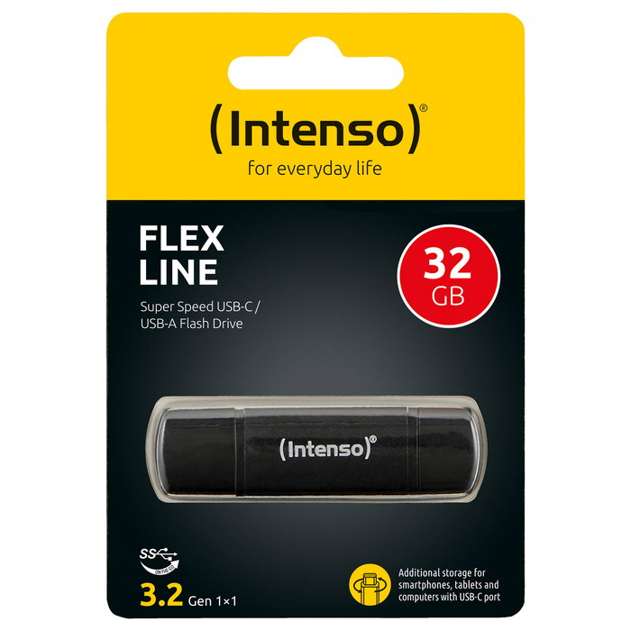 Intenso Flex Line 32 GB USB-C y USB-A Negro
