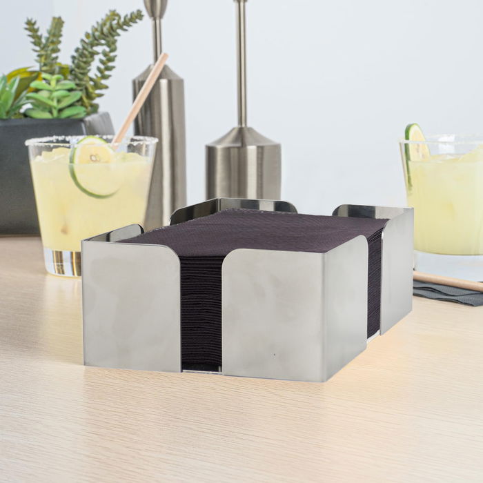 My Bar Servilletero Cocktail Acero Inoxidable 12.5 cm x 12.5 cm x 6 cm (24 Unidades)