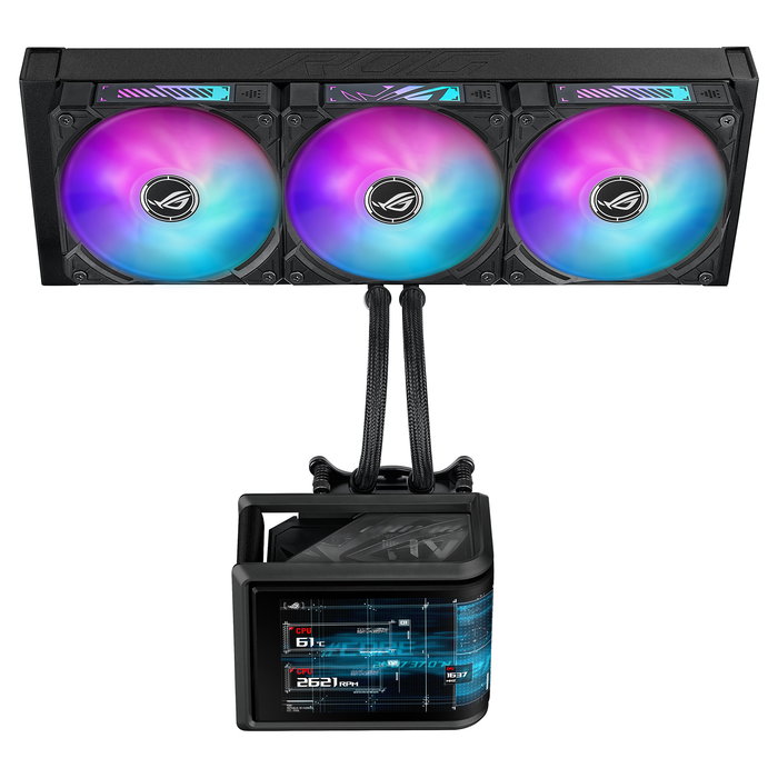 ASUS ROG RYUO IV SLC 360 ARGB Kit de Refrigeración Líquida para CPU, Negro, AMOLED, Compatible con Intel LGA 1700/1851 y AMD AM4/AM5