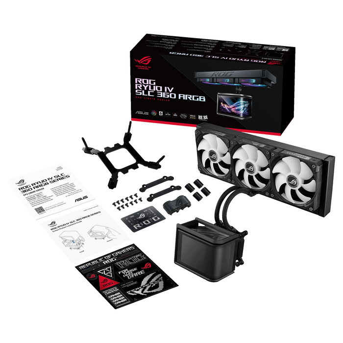 ASUS ROG RYUO IV SLC 360 ARGB Kit de Refrigeración Líquida para CPU, Negro, AMOLED, Compatible con Intel LGA 1700/1851 y AMD AM4/AM5