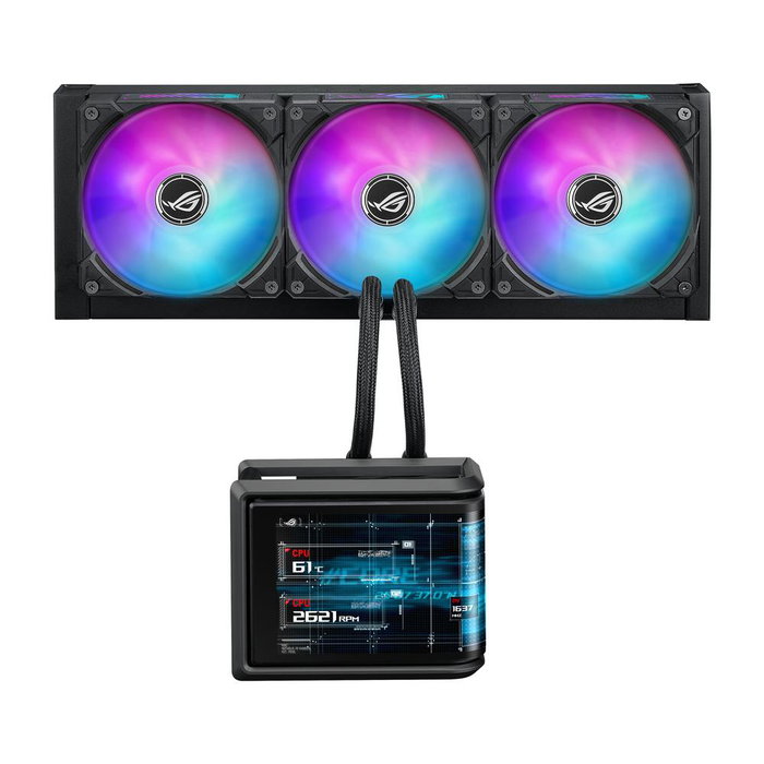 ASUS ROG RYUO IV SLC 360 ARGB - Kit Refrigeración Líquida AIO, Radiador 360 mm, Ventiladores 120 mm, Pantalla AMOLED, Compatible Intel LGA 1700/1851 y AMD AM4/AM5 ASUS ROG RYUO IV SLC 360 ARGB - Kit Refrigeración Líquida AIO, Radiador 360 mm, Ventiladores 120 mm, Pantalla AMOLED, Compatible Intel LGA 1700/1851 y AMD AM4/AM5