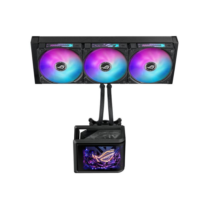 ASUS ROG RYUO IV SLC 360 ARGB - Kit Refrigeración Líquida AIO, Radiador 360 mm, Ventiladores 120 mm, Pantalla AMOLED, Compatible Intel LGA 1700/1851 y AMD AM4/AM5 ASUS ROG RYUO IV SLC 360 ARGB - Kit Refrigeración Líquida AIO, Radiador 360 mm, Ventiladores 120 mm, Pantalla AMOLED, Compatible Intel LGA 1700/1851 y AMD AM4/AM5