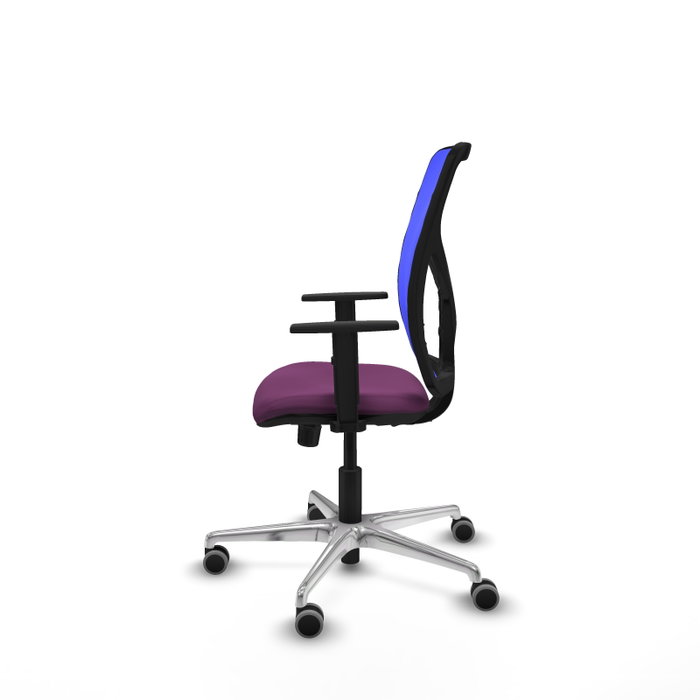 PIQUERAS Y CRESPO Silla de oficina Motilla con mecanismo Sincro, Morado y Azul