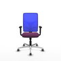 PIQUERAS Y CRESPO Silla de oficina Motilla con mecanismo Sincro, Morado y Azul