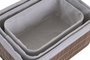 DKD Home Decor Set de 3 Cestas de Bambú Marrón 36x26x16 cm