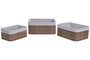 DKD Home Decor Set de 3 Cestas de Bambú Marrón 36x26x16 cm