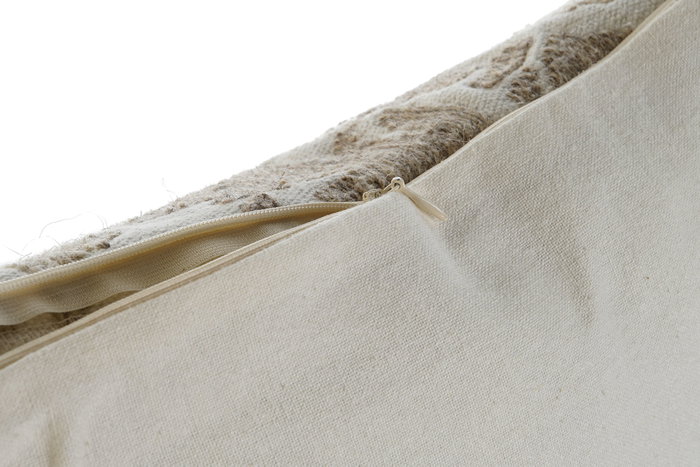 DKD Home Decor Cojín de Algodón Bordado Beige Sherezade23