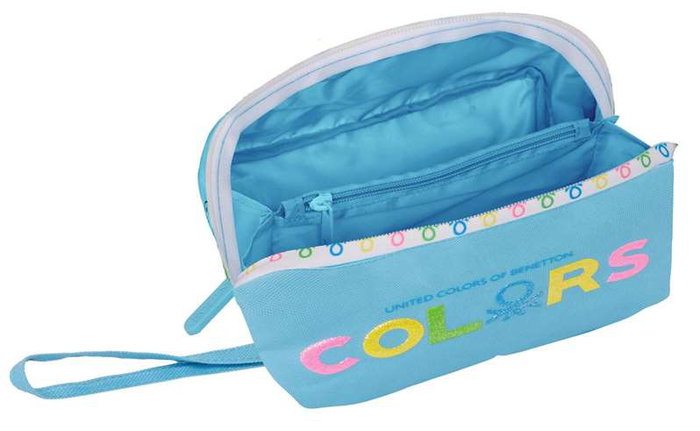 Estuche Escolar Benetton Spring Azul cielo 22 x 10 x 10 cm