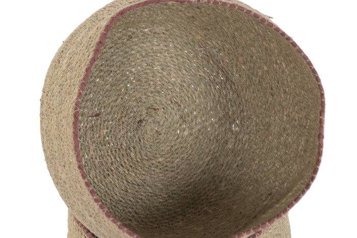 DKD Home Decor Set de 3 Maceteros de Fibra Natural 32x32x22 cm