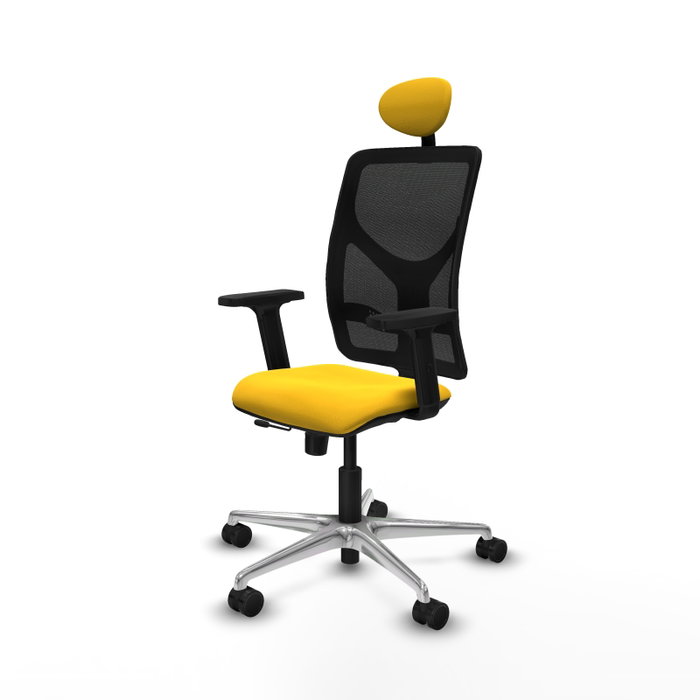 PIQUERAS Y CRESPO Silla de oficina Motilla con mecanismo Sincro/Traslack, Amarillo y Negro PIQUERAS Y CRESPO Silla de oficina Motilla con mecanismo Sincro/Traslack, Amarillo y Negro