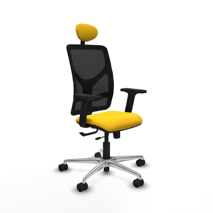 PIQUERAS Y CRESPO Silla de oficina Motilla con mecanismo Sincro/Traslack, Amarillo y Negro PIQUERAS Y CRESPO Silla de oficina Motilla con mecanismo Sincro/Traslack, Amarillo y Negro