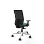 PIQUERAS Y CRESPO Silla de oficina Yunquera con mecanismo Sincro, Verde esmeralda y Negro