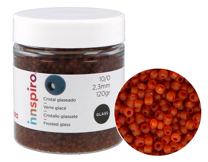 Innspiro Rocalla de Vidrio Redonda Glaseado Marrón 2,3mm 120g Innspiro Rocalla de Vidrio Redonda Glaseado Marrón 2,3mm 120g