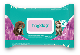Freedog Toallitas Húmedas Lavables Aroma Vainilla Grande 40 Ud 28x18 cm
