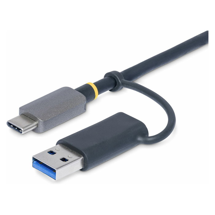 StarTech.com Lector de Tarjetas USB 3.0 SD, CompactFlash y microSD con Adaptador USB-A Integrado, Gris