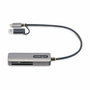 StarTech.com Lector de Tarjetas USB 3.0 SD, CompactFlash y microSD con Adaptador USB-A Integrado, Gris