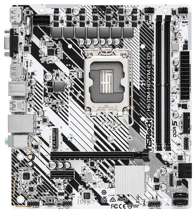 ASRock H610M-HDV/M.2+ D5 DDR5 LGA 1700 Micro ATX