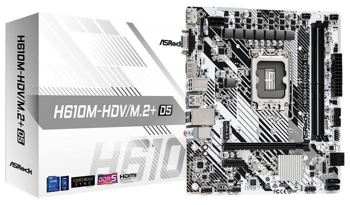 ASRock H610M-HDV/M.2+ D5 DDR5 LGA 1700 Micro ATX