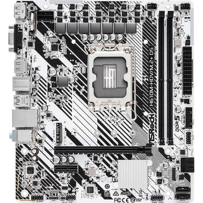 ASRock H610M-HDV/M.2+ D5 Intel H610 LGA 1700 Micro ATX