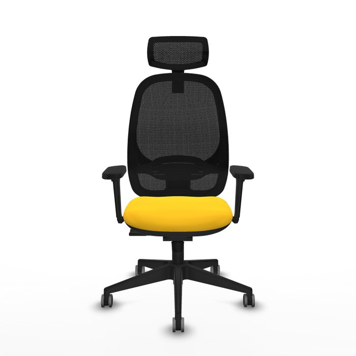 PIQUERAS Y CRESPO Silla de oficina Cilanco con mecanismo Sincro, Amarillo y Negro PIQUERAS Y CRESPO Silla de oficina Cilanco con mecanismo Sincro, Amarillo y Negro