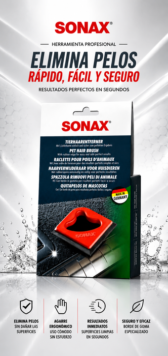 SONAX Peine Ergonómico con Labios de Goma Flexibles Rojo SONAX Peine Ergonómico con Labios de Goma Flexibles Rojo