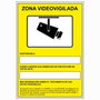 Archivo 2000 Señal Cámaras de Vigilancia en Grabación las 24 Horas Amarillo 210x297 mm