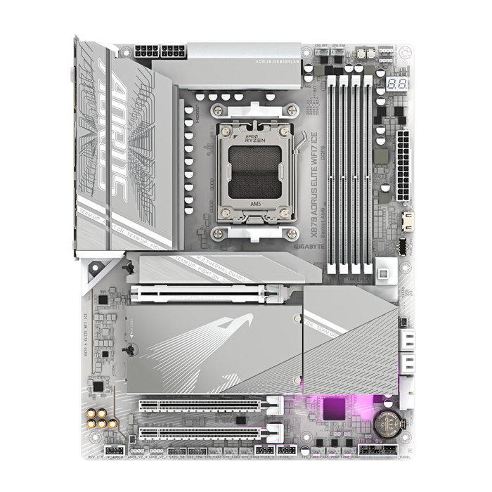 Gigabyte Placa Base X870 Aorus Elite WIFI7 ICE G10 AM5 ATX 4X DDR5 para AMD Ryzen