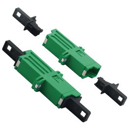 Helos Acoplador de fibra óptica E2000 APC Simplex Singlemode OS2 verde