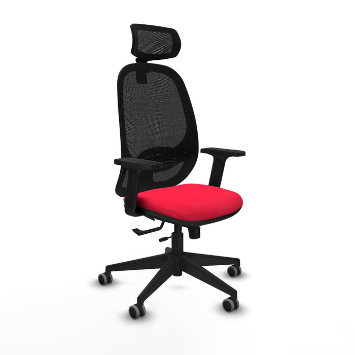 PIQUERAS Y CRESPO Silla de oficina Cilanco con mecanismo Sincro/Traslack Rojo y Negro PIQUERAS Y CRESPO Silla de oficina Cilanco con mecanismo Sincro/Traslack Rojo y Negro