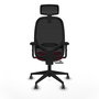 PIQUERAS Y CRESPO Silla de oficina Cilanco con mecanismo Sincro/Traslack Rojo y Negro