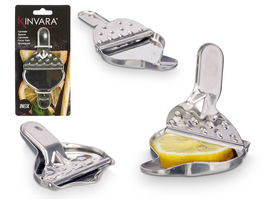 Kinvara Exprimidor de Limón de Acero Inoxidable Color Plata 11.5x1.5x6.6 cm (Set de 36)