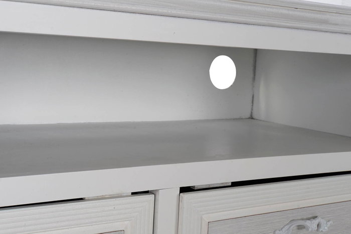 DKD Home Decor Mesa de Centro de Madera y MDF Blanca