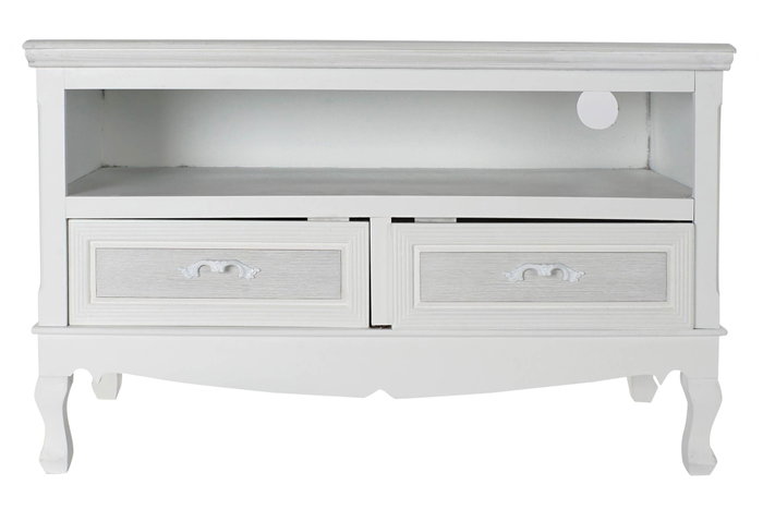 DKD Home Decor Mesa de Centro de Madera y MDF Blanca