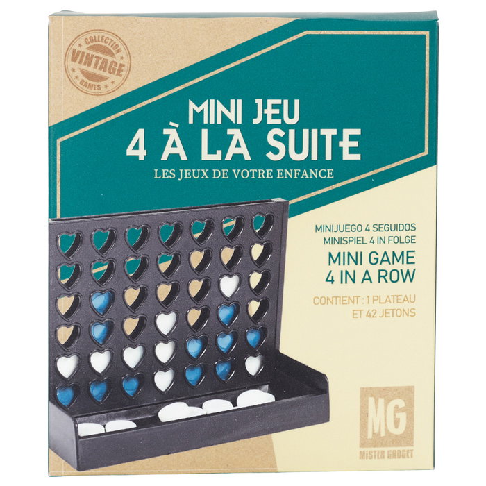 Mister Gadget Juego Mini 4 En Raya Plegable Vintage