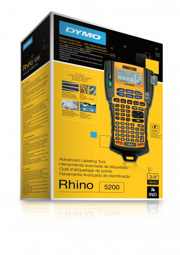 DYMO RHINO 5200 Rotuladora Industrial Negro, Amarillo