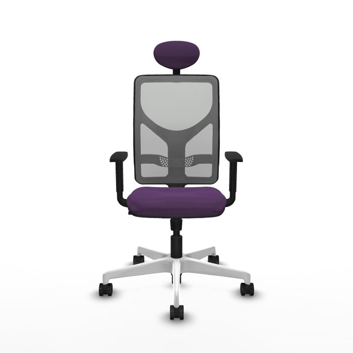 PIQUERAS Y CRESPO Silla de oficina Motilla con mecanismo Sincro, Morado y Gris