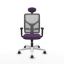 PIQUERAS Y CRESPO Silla de oficina Motilla con mecanismo Sincro, Morado y Gris