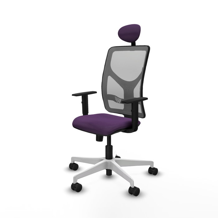 PIQUERAS Y CRESPO Silla de oficina Motilla con mecanismo Sincro, Morado y Gris