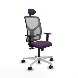 PIQUERAS Y CRESPO Silla de oficina Motilla con mecanismo Sincro, Morado y Gris