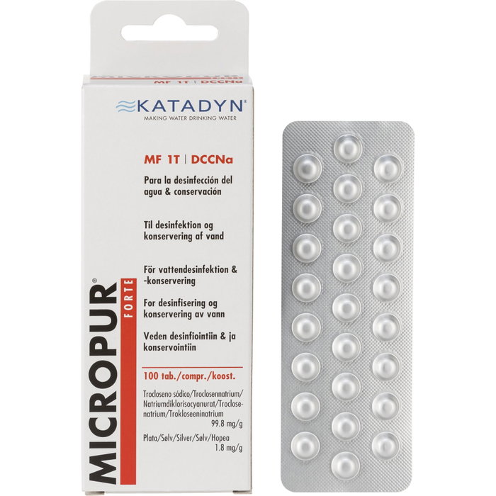 Katadyn Micropur Forte MF 1T DCCNa 100 tabletas Katadyn Micropur Forte MF 1T DCCNa 100 tabletas