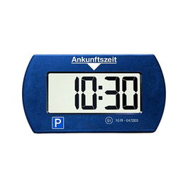 Needit PARK Mini - Disco de aparcamiento electrónico (Parkscheibe), Azul, con batería de litio CR-2450, ABS y vidrio