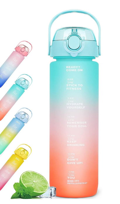 Bewinner Botella Sport Agua Multicolor 600 ml - 8,1 cm Ancho x 20,1 cm Alto x 9,7 cm Largo (12 Unidades)