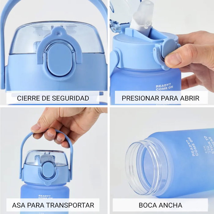 Bewinner Botella Sport Agua Multicolor 600 ml - 8,1 cm Ancho x 20,1 cm Alto x 9,7 cm Largo (12 Unidades)