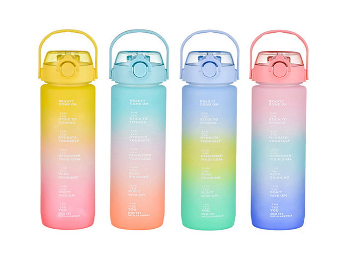 Bewinner Botella Sport Agua Multicolor 600 ml - 8,1 cm Ancho x 20,1 cm Alto x 9,7 cm Largo (12 Unidades)