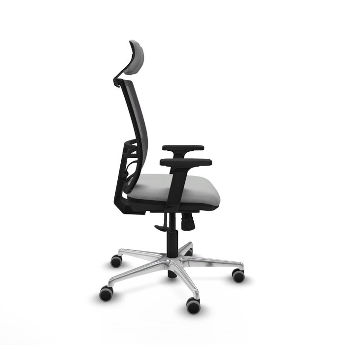 PIQUERAS Y CRESPO Silla de oficina Yunquera con mecanismo Sincro, Gris claro y Negro