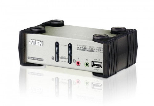 ATEN CS1732B-AT-G Switch KVM de 2 Puertos con Hub USB 2.0 y Audio